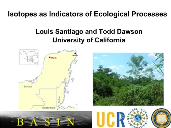 Isotopes as Indicators of Ecological Processes