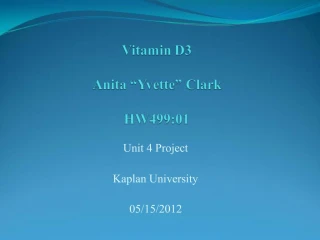 Vitamin D3 Anita Yvette Clark HW499:01 - slide 1