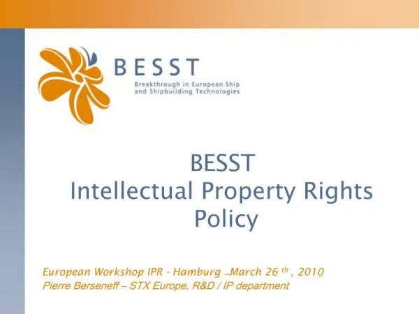 BESST Intellectual Property Rights Policy