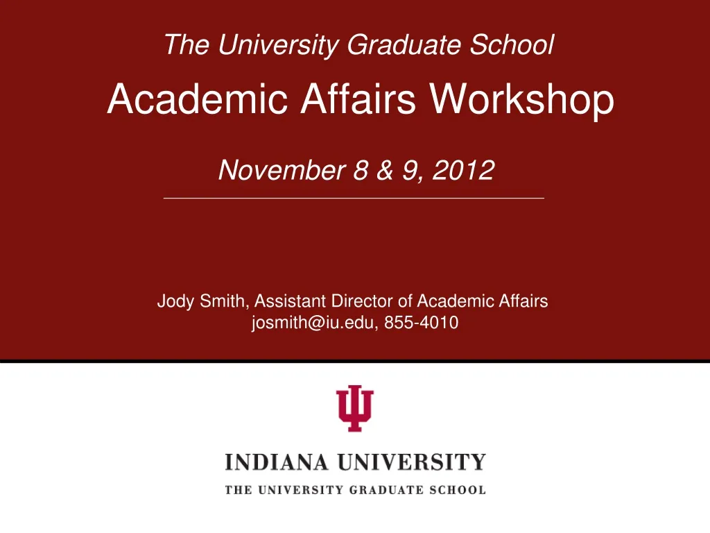 academic affairs workshop