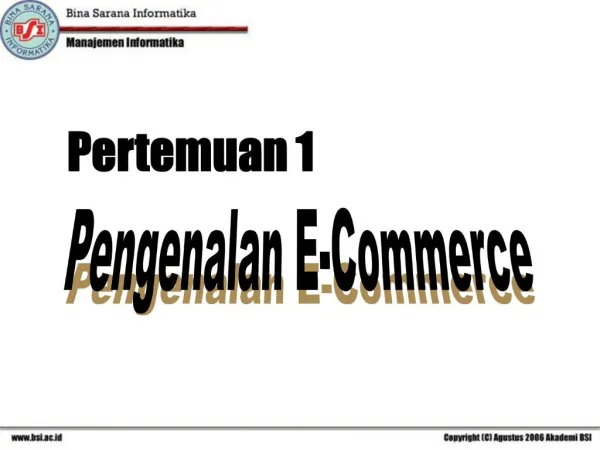 Pengenalan E-Commerce