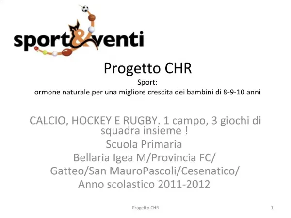 Progetto CHR Sport: ormone naturale per una migliore crescita dei bambini di 8-9-10 anni