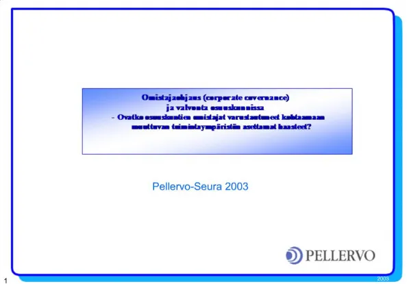 Pellervo-Seura 2003
