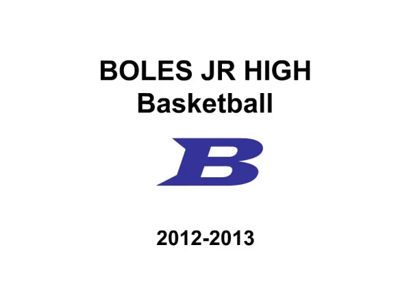 BOLES JR HIGH Basketball B