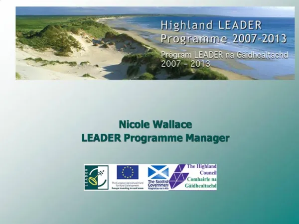 Nicole Wallace LEADER Programme Manager