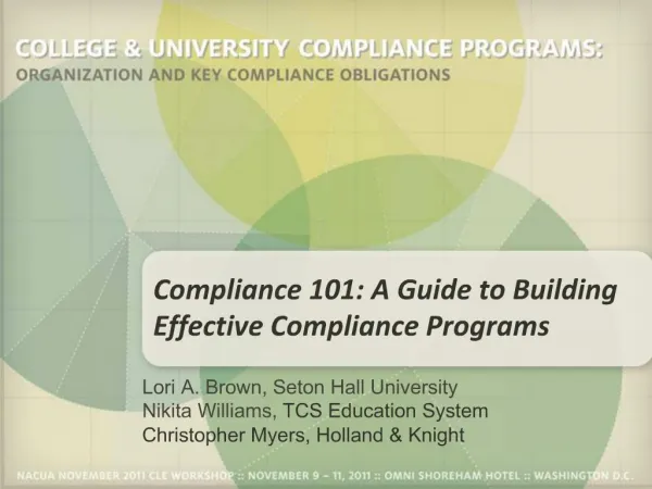 Compliance 101: A Guide to Building Effective Compliance Programs