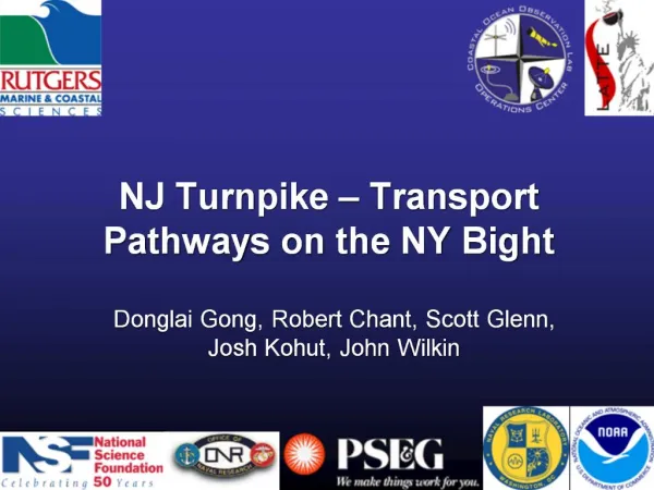 NJ Turnpike Transport Pathways on the NY Bight