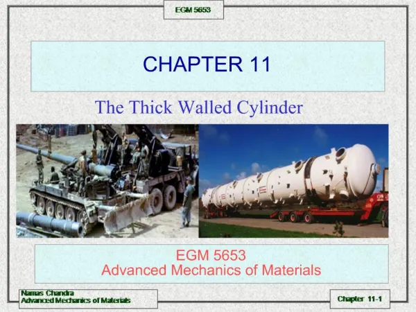 The Thick Walled Cylinder