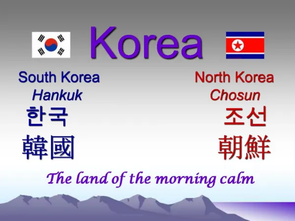 Korea South Korea North Korea Hankuk Chosun
