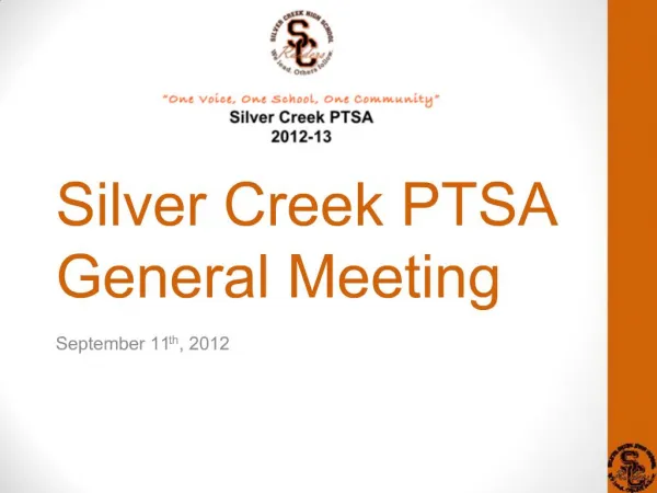 Silver Creek PTSA General Meeting