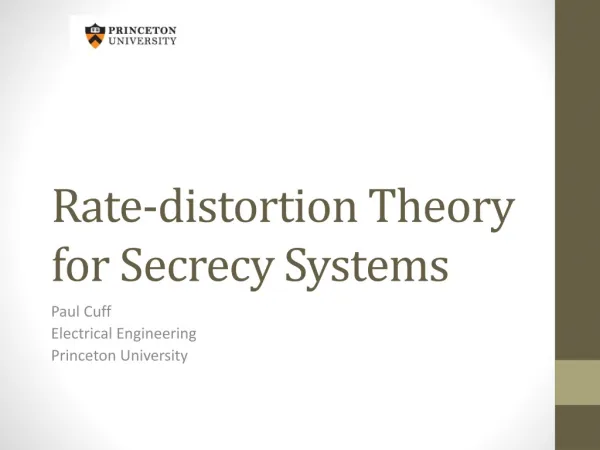 Rate-distortion Theory for Secrecy Systems