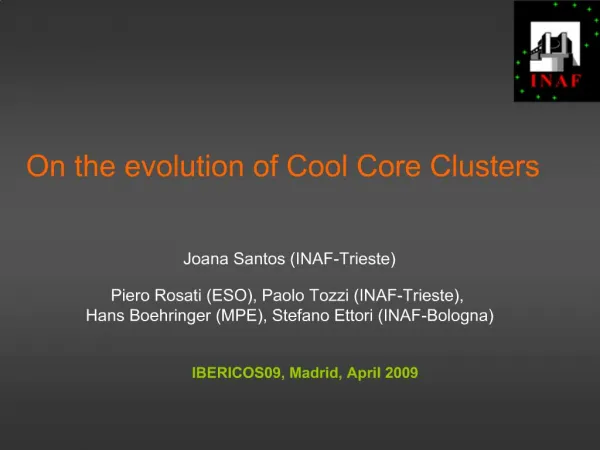 On the evolution of Cool Core Clusters