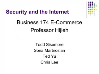 Security and the Internet - slide 1