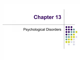 Psychological Disorders - slide 1