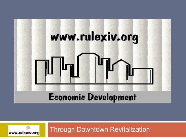 Through Downtown Revitalization