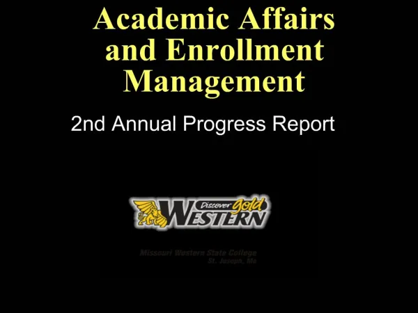 Academic Affairs and Enrollment Management