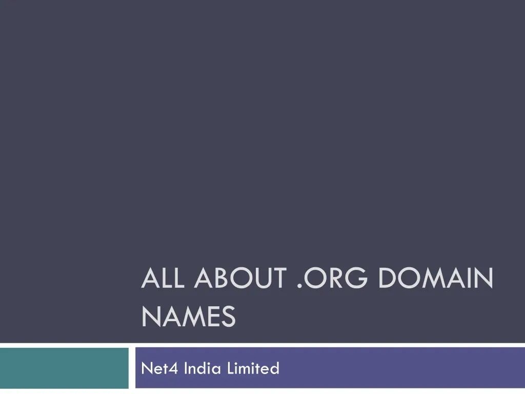 all about org domain names