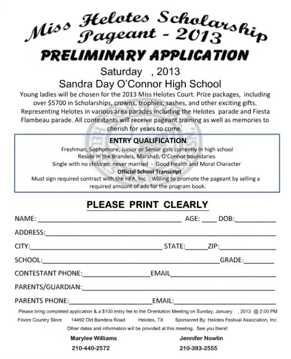 Saturday , 2013 Sandra Day O Connor High School