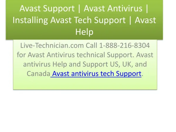avast support | avast tech help | avast tech support