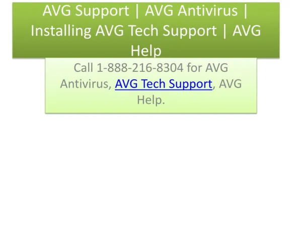 AVG Support | AVG tech support