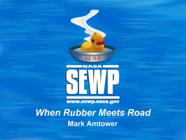 When Rubber Meets Road Mark Amtower