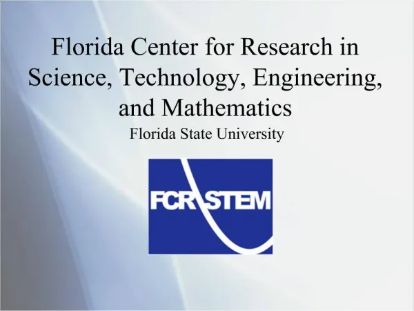 Florida Center for Research in Science, Technology, Engineering, and Mathematics