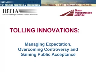 TOLLING INNOVATIONS - slide 1