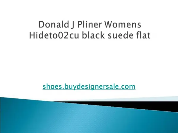 Donald J Pliner Womens Hideto02cu black suede flat