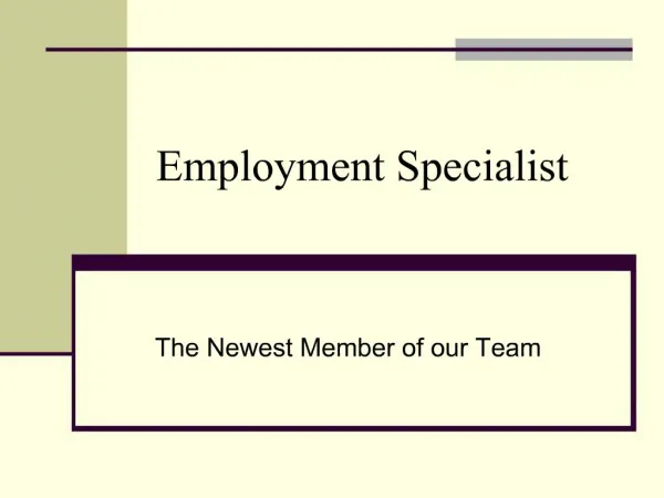 Employment Specialist