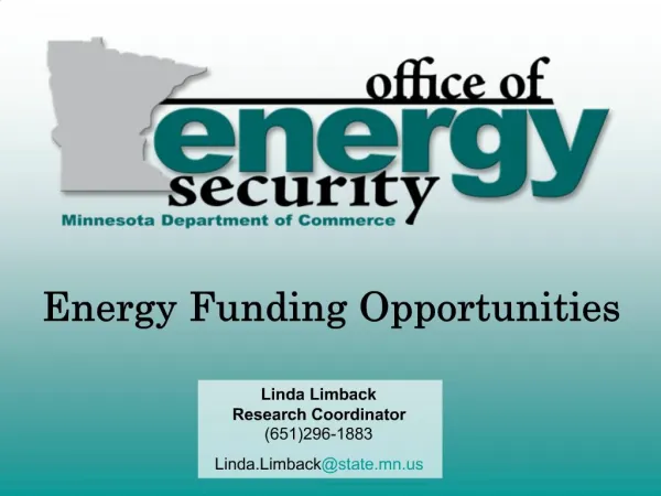 Energy Funding Opportunities