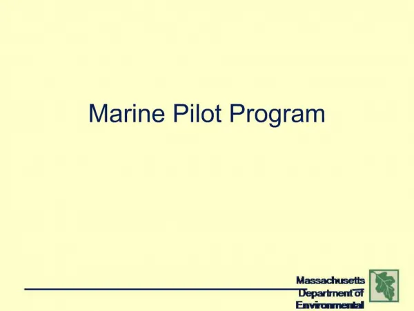 Marine Pilot Program