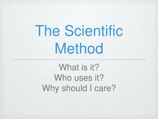 the scientific method
