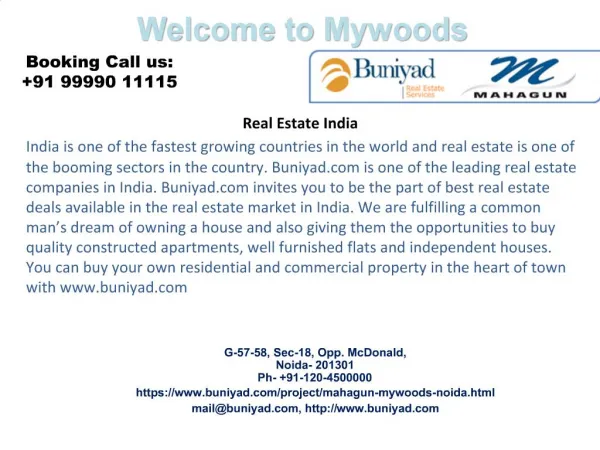 Mahagun Mywoods Price List | Call 99990 11115