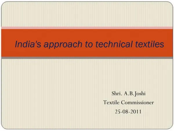 Indias approach to technical textiles