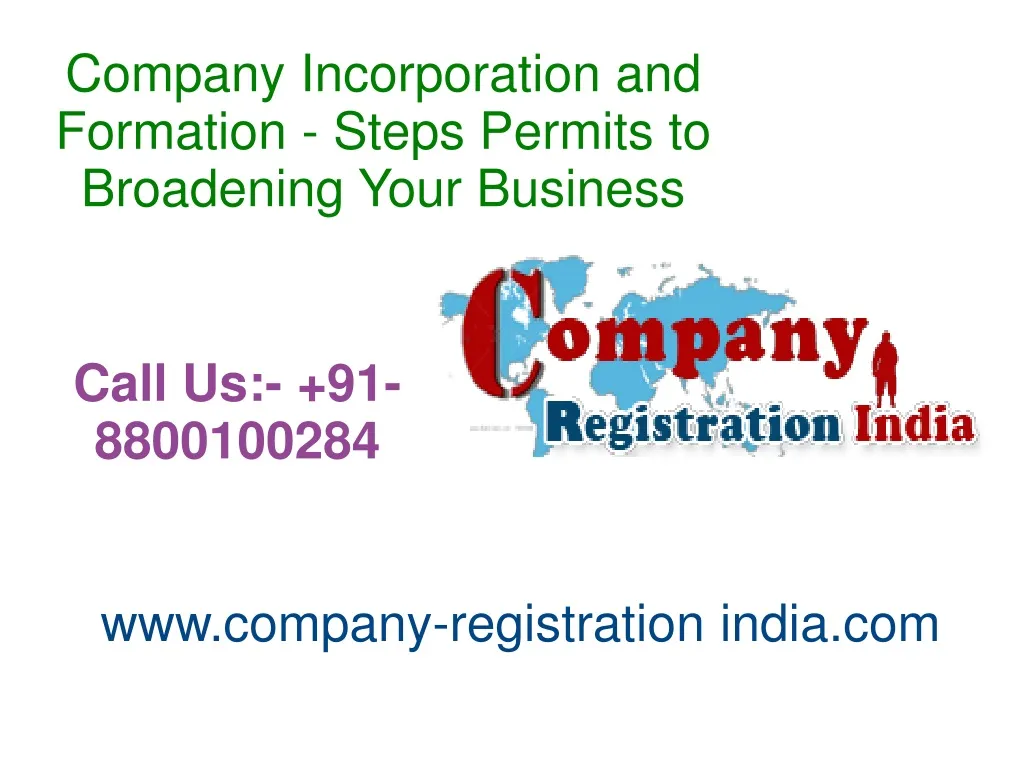 company incorporation and formation steps permits