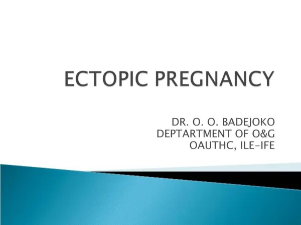 ECTOPIC PREGNANCY