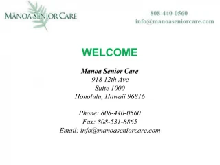 Assisted Living Honolulu - slide 1