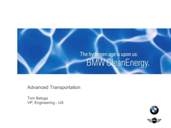 Advanced Transportation Tom Baloga VP, Engineering - US