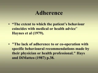 Adherence - slide 1