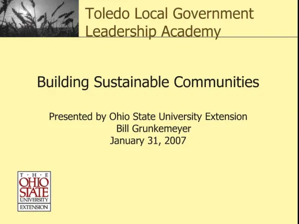 Toledo Local Government Leadership Academy