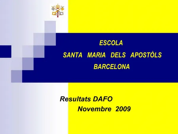 Resultats DAFO Novembre 2009