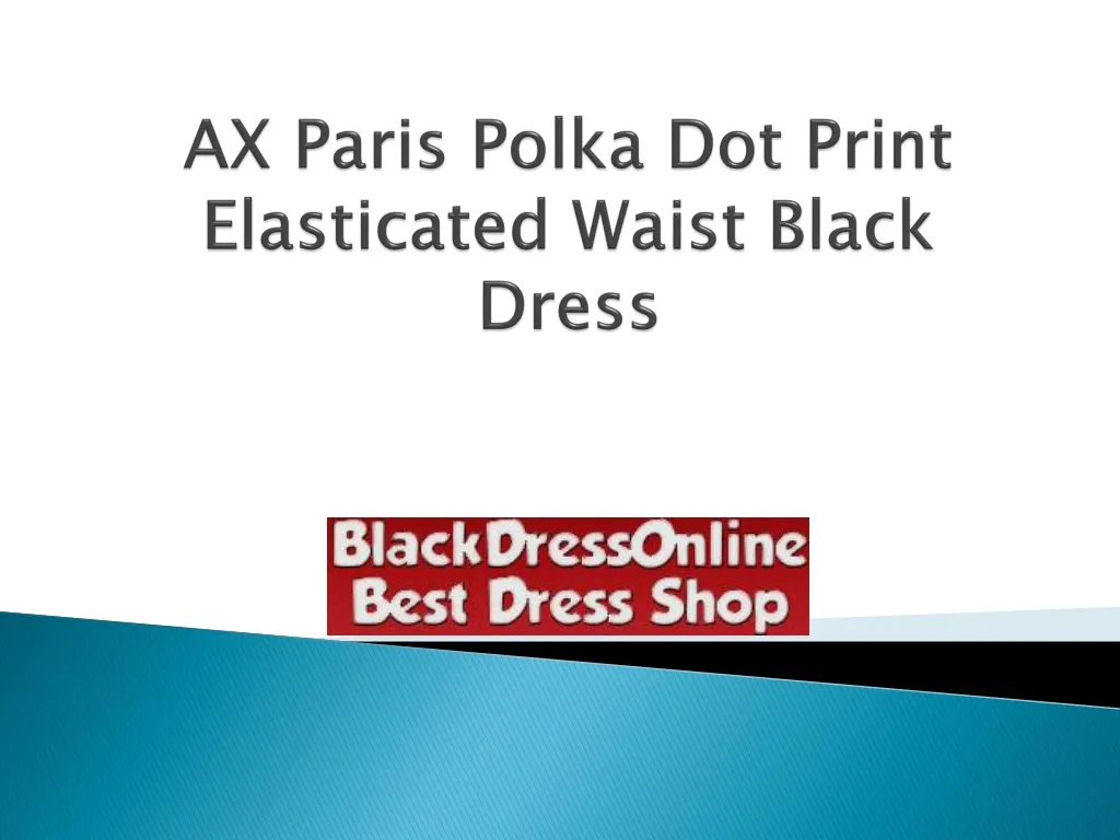 ax paris polka dot print elasticated waist black dress