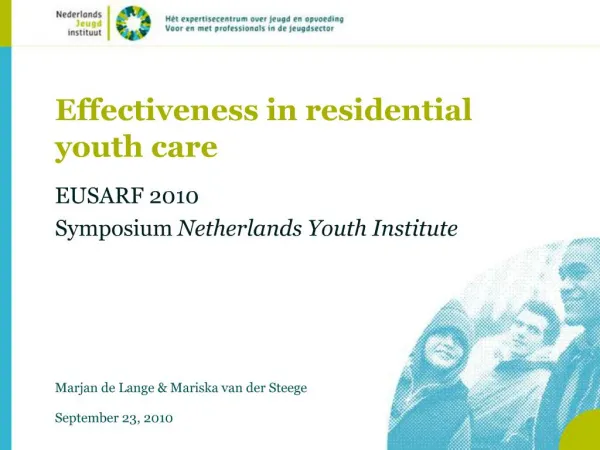 Effectiveness in residential youth care