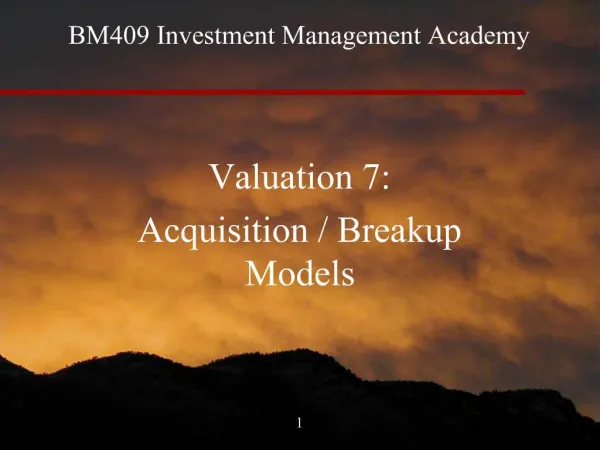 BM409 Investment Management Academy