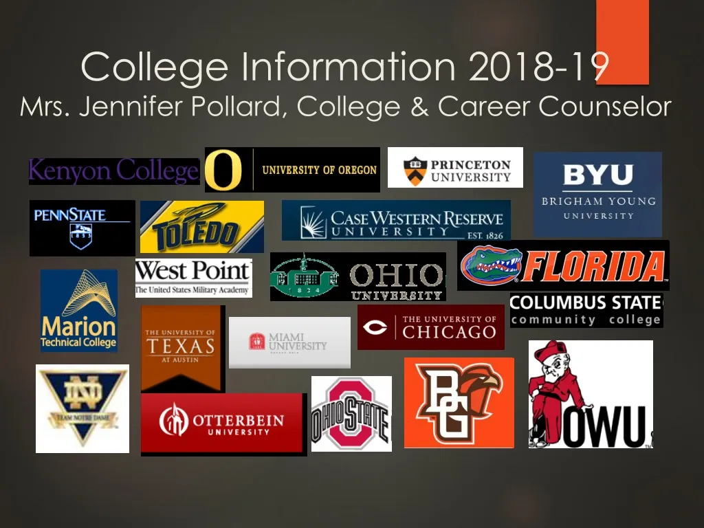 college information 2018 19 mrs jennifer pollard college career counselor