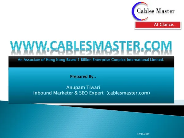 Cables Master A Leading Name in Cables And Accessories