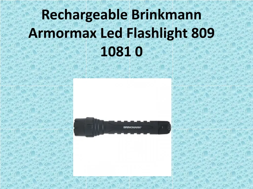 rechargeable brinkmann armormax led flashlight 809 1081 0