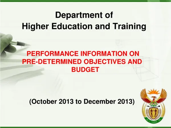 department of higher education and training