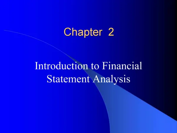 Introduction to Financial Statement Analysis