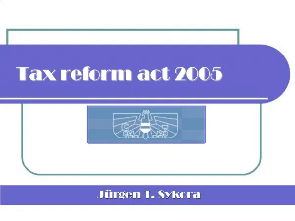 Tax reform act 2005